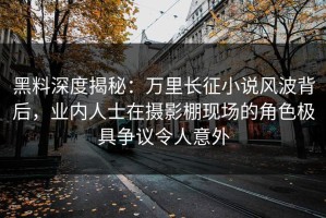 黑料深度揭秘：万里长征小说风波背后，业内人士在摄影棚现场的角色极具争议令人意外