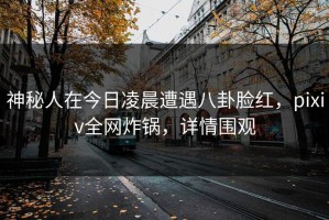 神秘人在今日凌晨遭遇八卦脸红，pixiv全网炸锅，详情围观